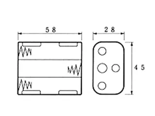 Batterijhouder Voor 6 x AA-CEL (Voor Batterijclips) - 3