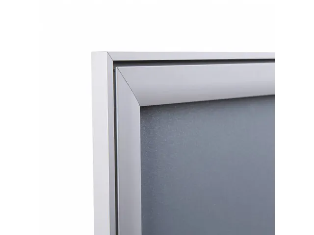 Cadre clipsable design Compasso A4 angles droits 37mm argent