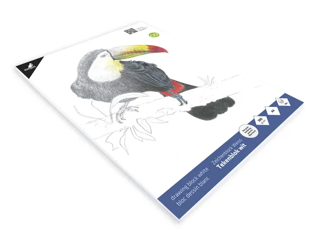 bloc de dessin Kangaro A4 200gr 20 feuilles blanc grainé