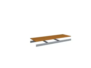 houten vloer,v. breedvakstelling,BxD 1500x500mm,dikte 19mm,vakl. 350kg - 1