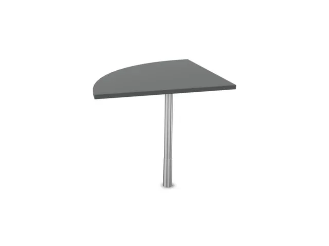 angle de liaison,90 °,HxlxP 720-840x800x800mm,rond,MS-gris foncé