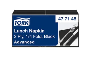 Servetten Tork 477148 2-laags 33x33cm zwart 1/4 vouw 200st. - 1