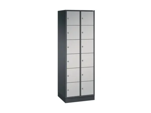 lockerkast,HxBxD 1950x620x500mm,2x6vakken,cil.-slot,sokkel