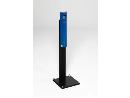 Staande Asbak 3.5 liter 1250x310x310mm Ral5010 Voet Zwart Staal