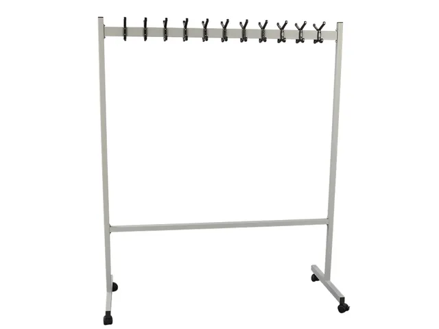Garderoberek Vepa Bins verrijdbaar 22 haken zilver