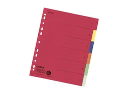Tabblad recycled karton A4+ 6tabs ers + 6x verdeler