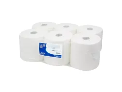 Midi poetspapier 110016 Euro perforatie Cellulose 2-laags 6 Rol
