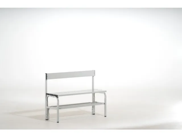 banc-patère HxLxP 770x1015x375mm barres alu structure acier RAL7035