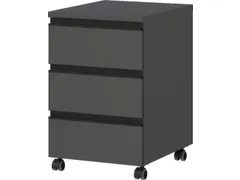 mobiel ladeblok,HxBxD 630x400x500mm,3lade(n),metaal-greeplijst,zwart