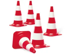 pion,H 500mm,rood/wit,lichtgevend overdag