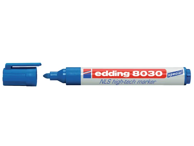 Viltstift edding 8030 NLS High-Tech marker 1.5-3mm blauw