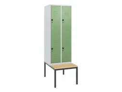 Dubbeldekse dekenkist,HxBxD 1950x600x815mm,2x2vak.,vak B 300mm