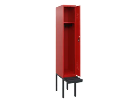 locker met bank,HxBxD 1950x300x815mm,1vak,vak B 300mm,cilinderslot