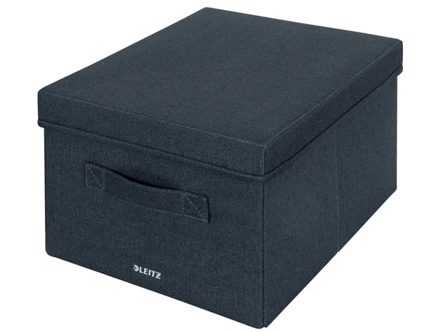 Boîte de rangement Leitz tissu avec couvercle 285x203x380mm gris 2pcs