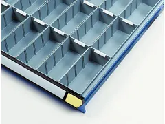 kit de bacs de rangement 30bacs p. face avant H 75mm larg. 700mm