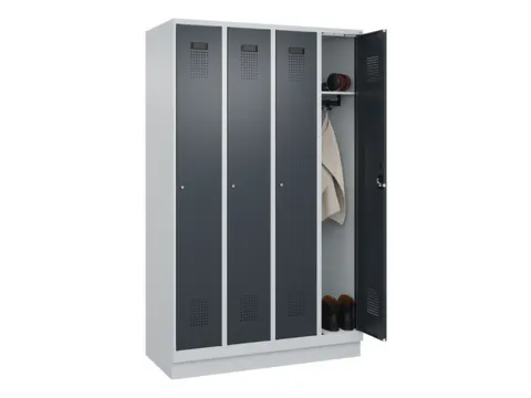 locker,HxBxD 1950x1200x500mm,4vak,vak B 300mm,cil.-slot,sokkel