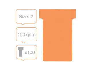 Planbord T-kaart Nobo nr 2 48mm oranje - 4