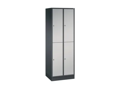 Dubbeldekse garderobekast,HxBxD 1950x620x500mm,2x2vak.,vak B 260mm