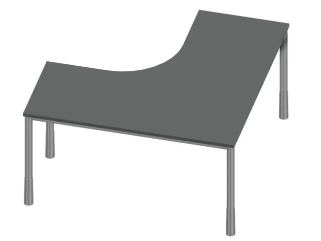 bureau à retour à hauteur réglable,MS-gris foncé