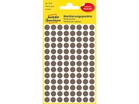 Etiket Zweckform 8mm rond blister 4 vel a 104 et. bruin