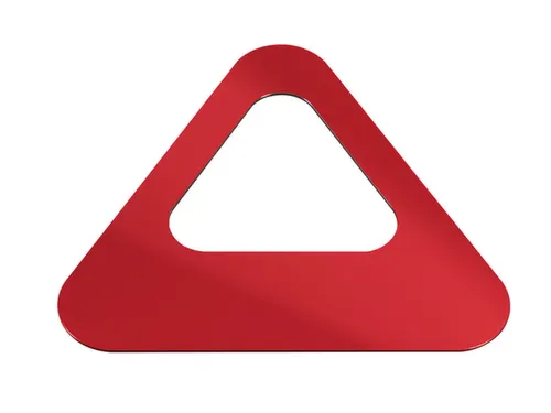 Oplegdeksel,V. Afvalbak 1X60L,Driehoekig,1Opening,Staal,Rood