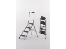 Veiligheids-vouwtrap Aluminium Platform 4treden H 920mm Rubberen Laag