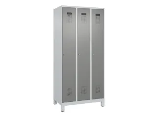locker,HxBxD 1950x900x500mm,3vak,vak B 300mm,cil.-slot,voeten - 3