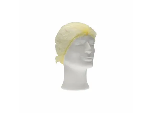 Haarnet Pp Non Woven Baret Geel 53cm 'clip Cap' maat L 1000 stuks