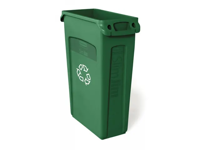 Rubbermaid Slim Jim met luchtsleuven 87 liter Groen