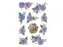 Sticker Etiket Herma 3818 Paarse Bloemen 30 stuks