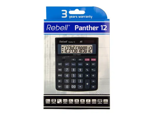 Calculator Rebell PANTHER 12BX zwart desk 12 digit