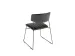 chaise rembourrée Piètem. semelles noir assise similicuir noir