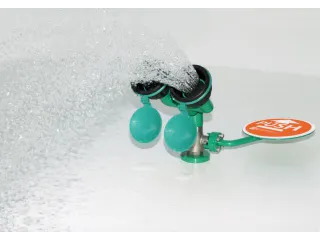 oogdouche,douchekoppen gebogen,m. debietmeter,14l/min,RVS/kunststof - 2