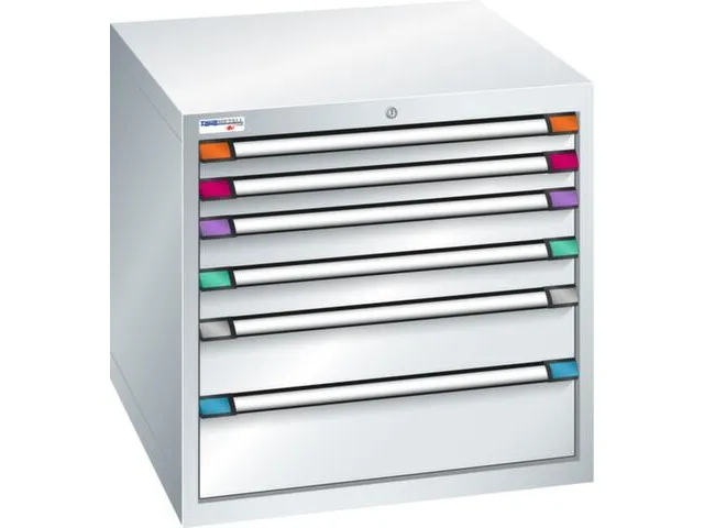 armoire à tiroirs HxlxP 800x805x695mm RAL7035 face avant RAL7035