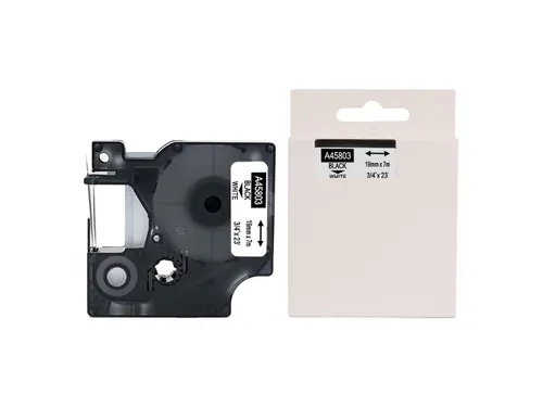 Label Tape Dymo Compatible 45803 19mm Zwart Op Wit