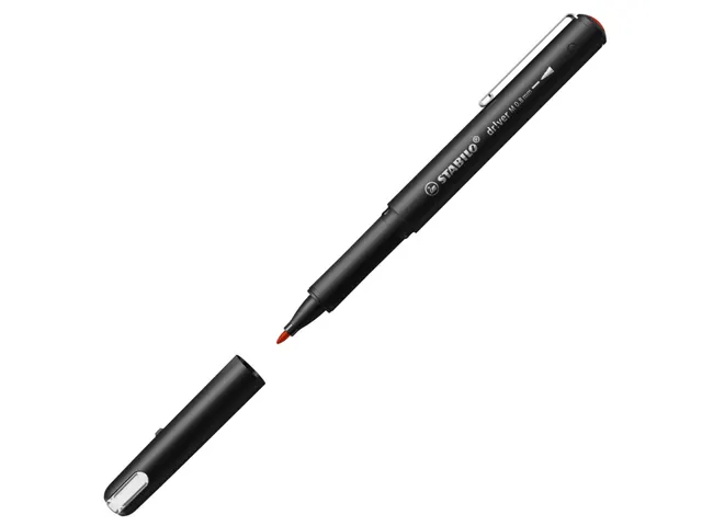 Fineliner STABILO dr!ver medium punt 0.8 mm Rood