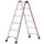 trapladder,beide zijden,2x7treden,Stand H 1,12m,balk L 1,79m,aluminium