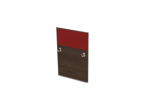baliepaneel bureau aanbouw rechts 800mm NV bruin hickory BN4011-rood