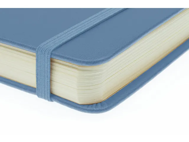 Schetsboek Kangaro A6 sky blue PU HC 80 vel 140gr roomwit met elastiek