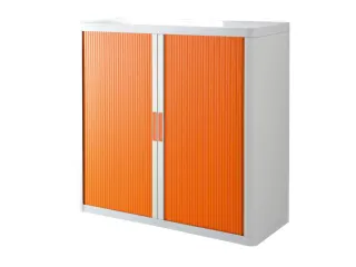 Roldeurkast HxBxD 1040x1100x415mm 2 Oh Romp Wit Front Oranje - 1
