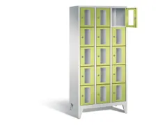 Lockerkast 1850x900x500mm 3x5 vakken Cilinderslot Poten, RDS1108060