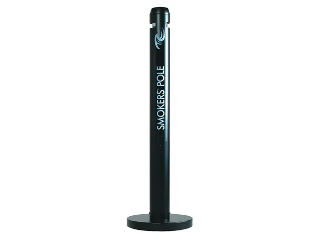 Asbak staand Rubbermaid peukenzuil 10x32x104cm zwart