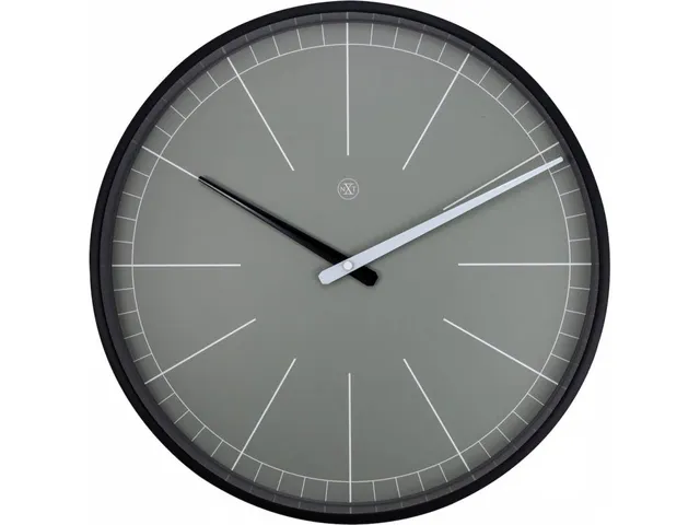 Wandklok nXt Gray Ø 40cm grijs streepaanduiding
