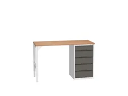 werkbank,HxBxD 930x1500x600mm,multiplexblad,2voeten/1container
