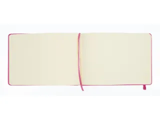 Schetsboek Kangaro A5 landscape hot pink PU HC 80 vel 140gr roomwit me - 4