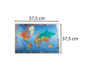 Onderlegger PVC 37,5x57,5cm wereld - 3