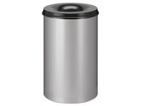Afvalbak Vlamdovend 110 Liter Aluminiumgrijs / Zwart