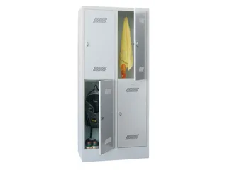 dubbeldekse locker,HxBxD 1850x800x500mm,2x2vak.,RAL7035,front RAL7016 - 1
