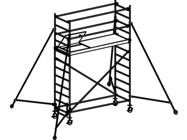 rolsteiger,reik H 4,4m,steiger H 3,64m,1platform(s),m. luik