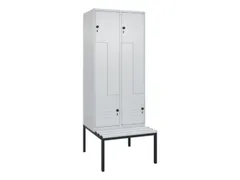 Z-garderobekast,HxBxD 2120x800x815mm,4vak,vak B 400mm,draaigrendel